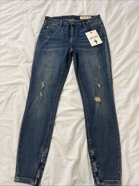 Pistola Women’s Dark Blue Distressed Skinny Jeans Guthrie, size: 29